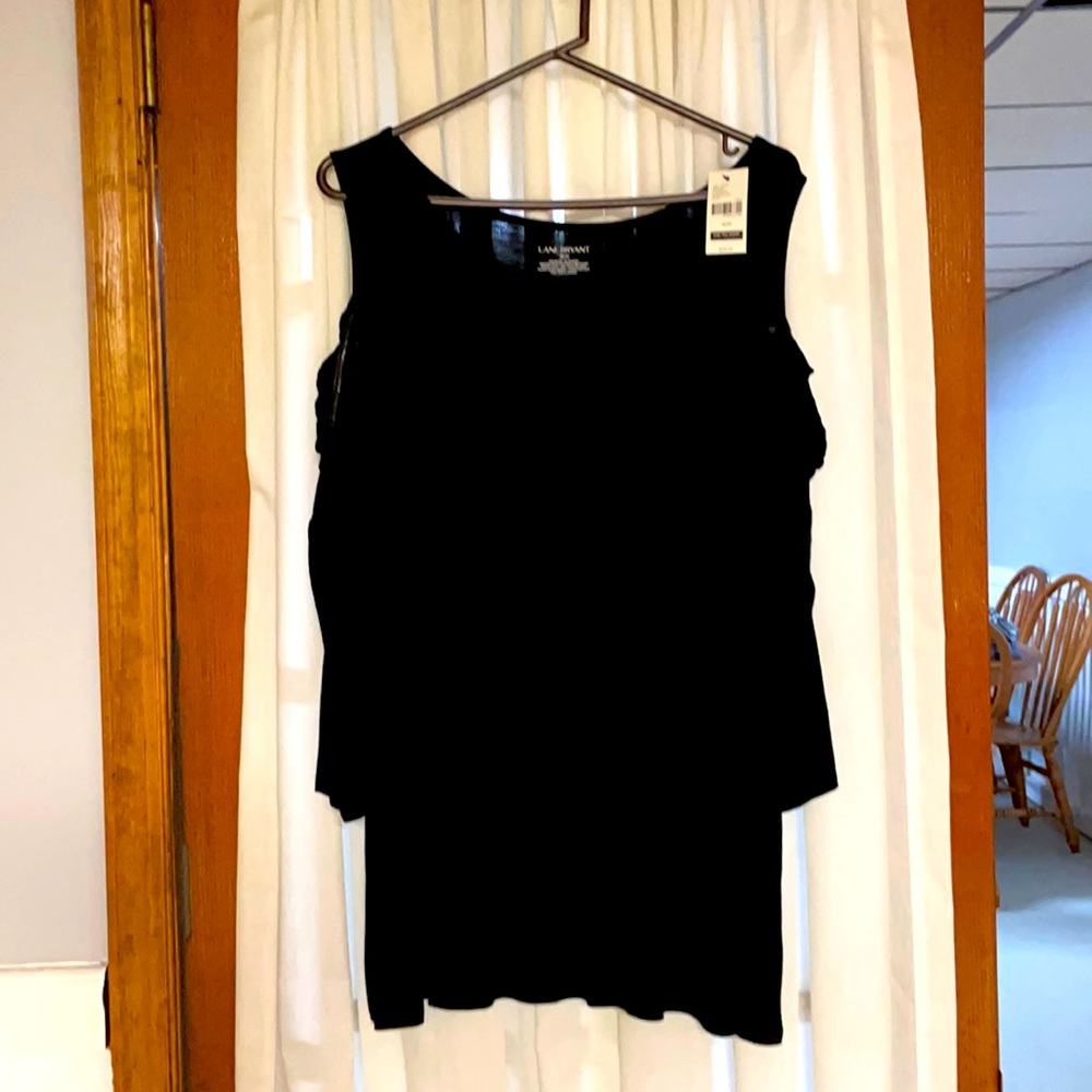 Women’s black tunic open shoulder 18/20womens